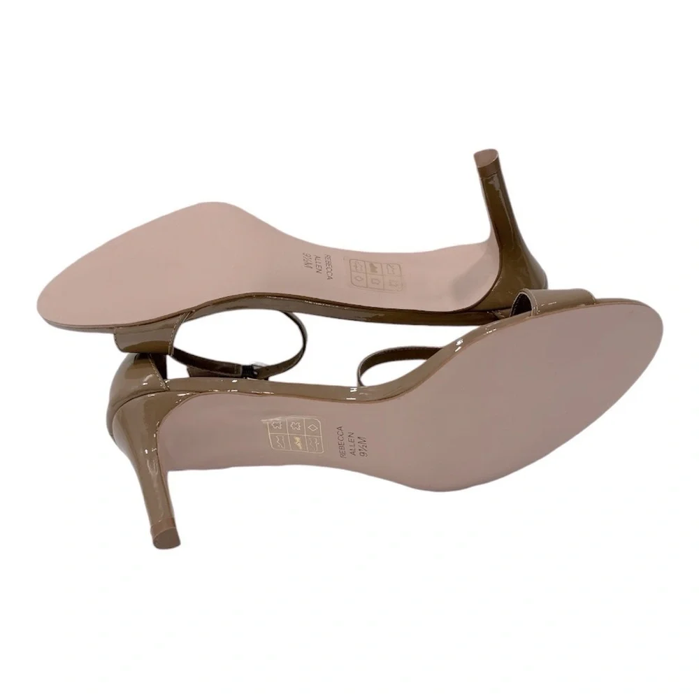 Rebecca Allen Women's The All Day Two Strap Tan Patent Leather size 9.5 M